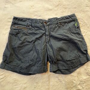 Fox Daisy Dukes Shorts Womens 9 Black Low Rise Y2K Cuff 35x5 Festival Skater